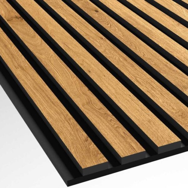 Acoustic strip panel oiled oak